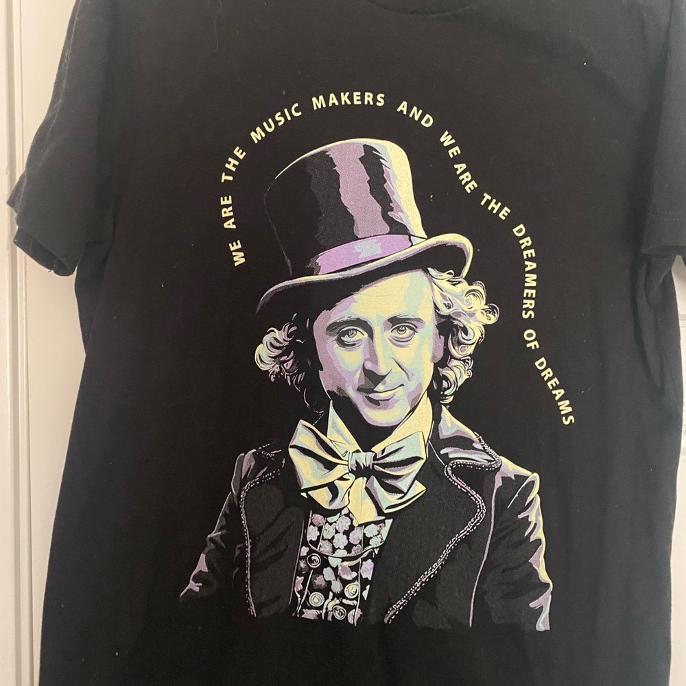 Black Graphic T-Shirt Bundle Willy Wonka and Little Women - Picture 2 of 7